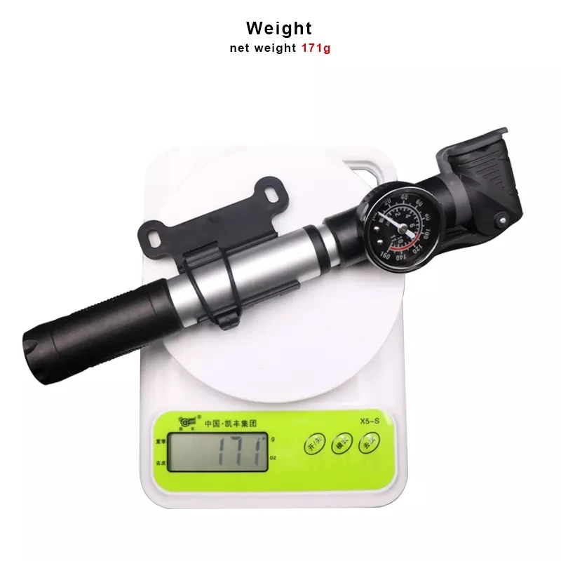 Bicycle Inflator 160 PSI Gauge With Pressure Gauge Cycling Mini Portable Manual Pump Suitable For MTB Road Bike Pump Accessories