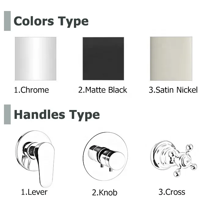 Chrome Shower Set Wall Mounted Round Buttons Switch Stainless Steel Bathroom Rain Rainfall Shower Mixer Faucet Set