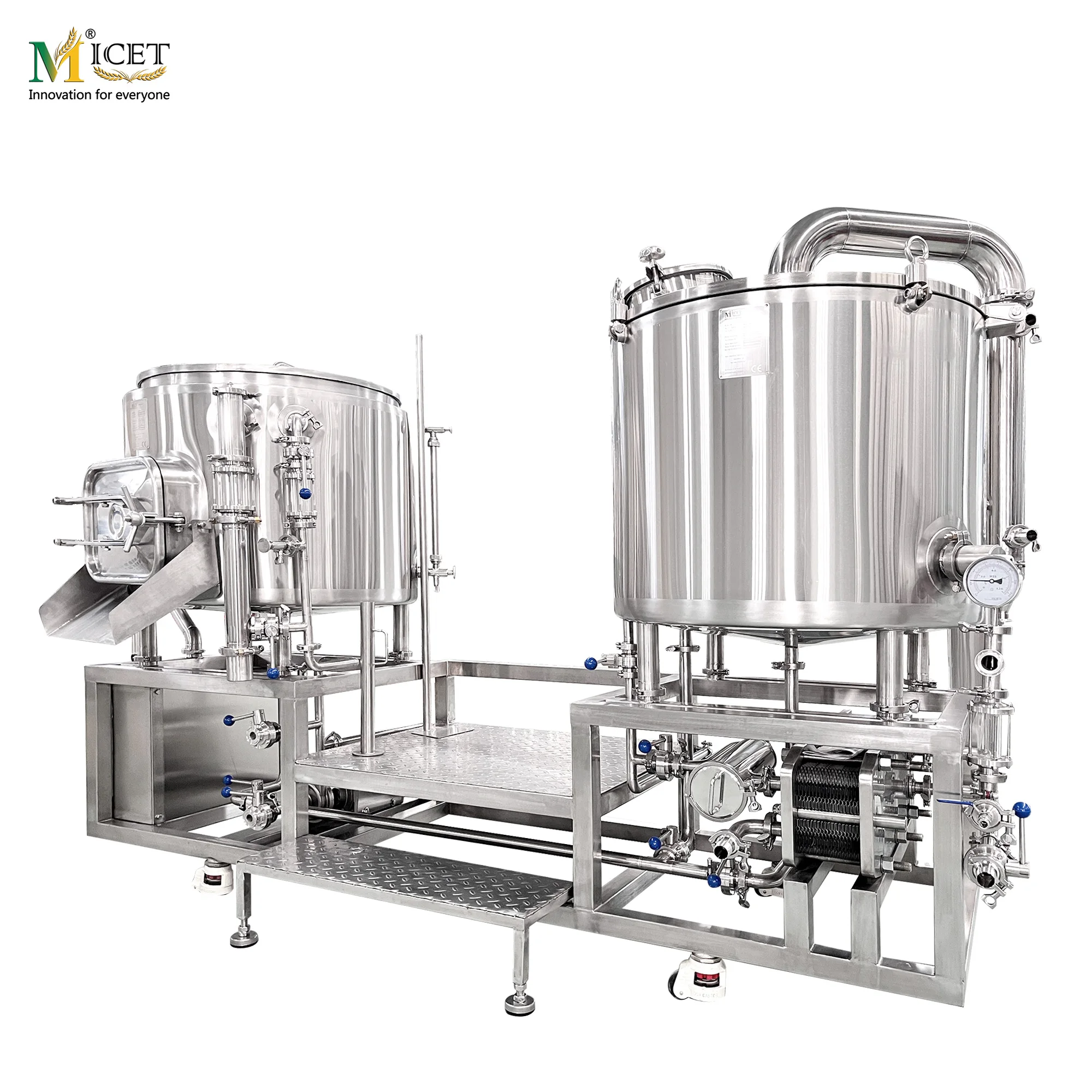 2BBL Complete Small Brewery Craft Beer Brewing Machine For Brewpub