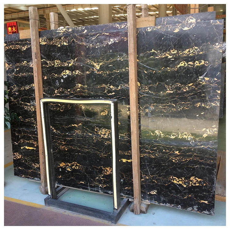 Portoro/porto Black Marble With Gold/golden Vein Marble Flooring Tile Wall Cladding Glossy Black Gold Marble Tiles