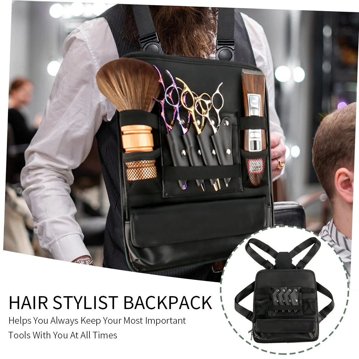 Multi Functional Hairdressing Shoulder Strap Hairstylist Scissors Hair Cut Electric Push Shear Hairdressing Shoulder Belt