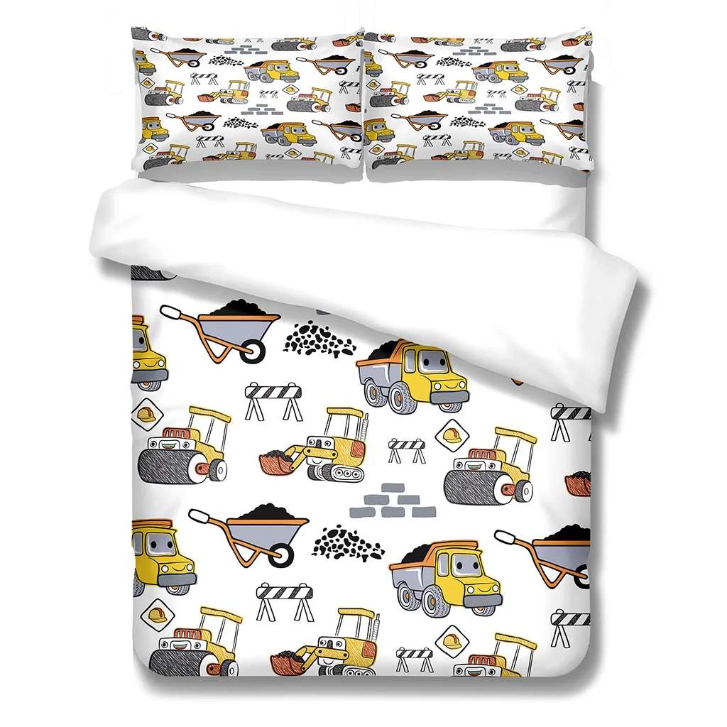 Wholesale Customized Good Quality silk duvet 100% polyester duvet cover bedding set