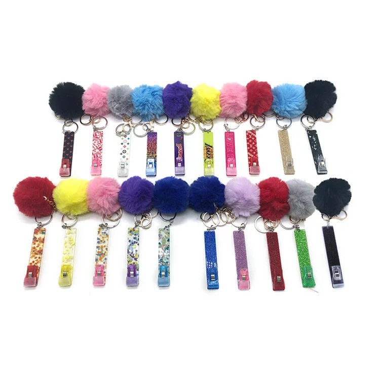 Хит продаж, держатель для банковских карт с логотипом на заказ, цветной акриловый материал, держатель для брелоков, устройство для захвата кредитных карт