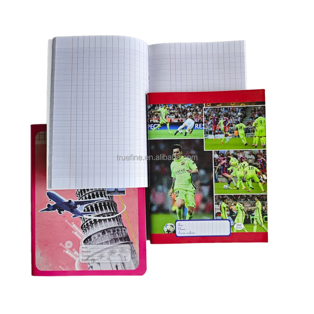 French Line 100-300 Page Notebooks Cahier Scolaire En Gros A4 A5 Size Business Office School Student Exercise Book For Writing