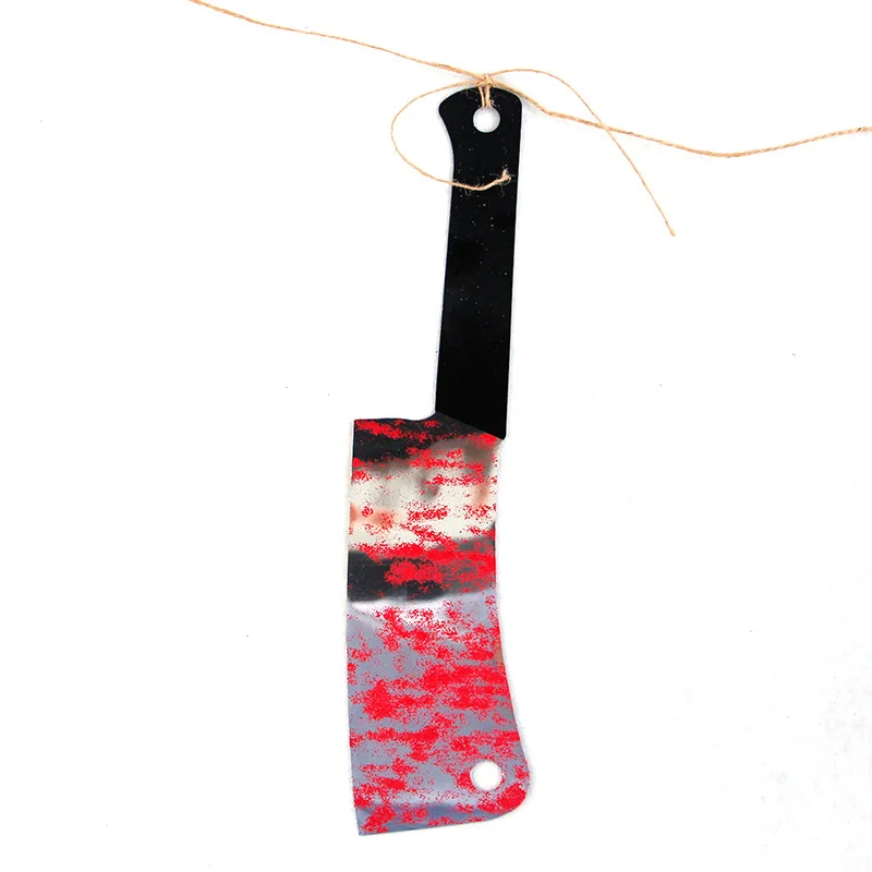 Halloween paper blood weapon knifes banner decoration