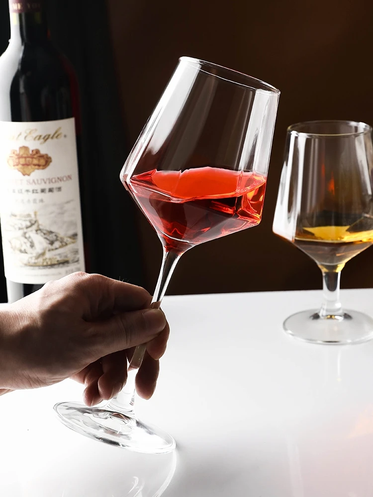 hot sale custom logo polygon shape brandy snifter glasses cognac brandy glass