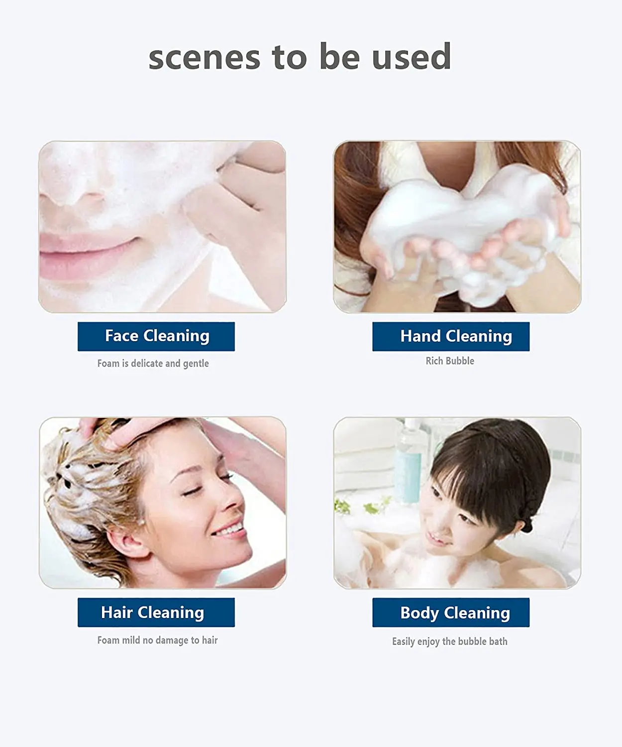 Liquid White 30ml 50ml Soap Dispenser Clean Hand Foam Soap Pump with Plastic Bottle