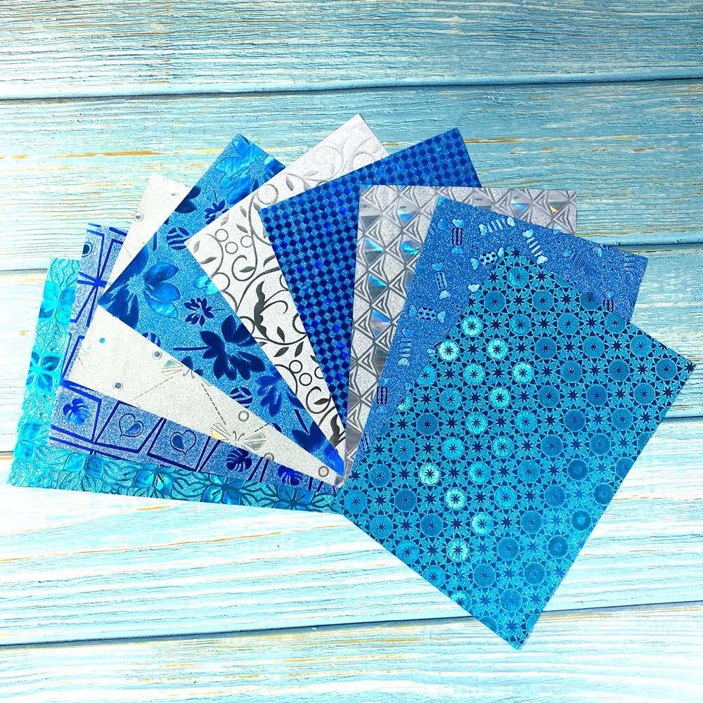 GF Factory Direct DIY Decoration Assorted Colors Custom Pattern Lamination Gift Wrapping Paper Glitter Film