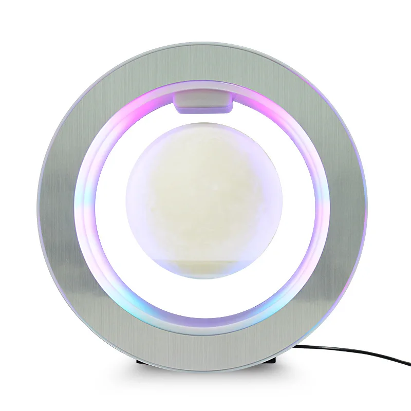 3D Night Light Room Decor Spinning Floating Moon Lamp Magnetic Levitation Lamp with Magnetic Base LED Light