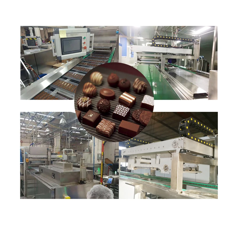 LST big capacity full automatic center filled multi color chocolate depositing machine line bar depositing line