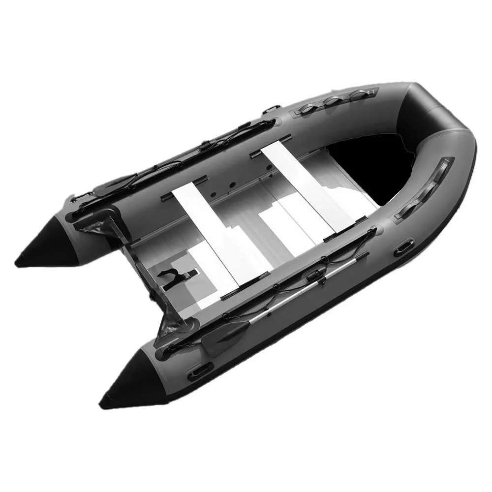 Grey Color Aluminum Floor Full Hot Welted Inflatable PVC Material Carp Fishing Boat Factory Price Tube