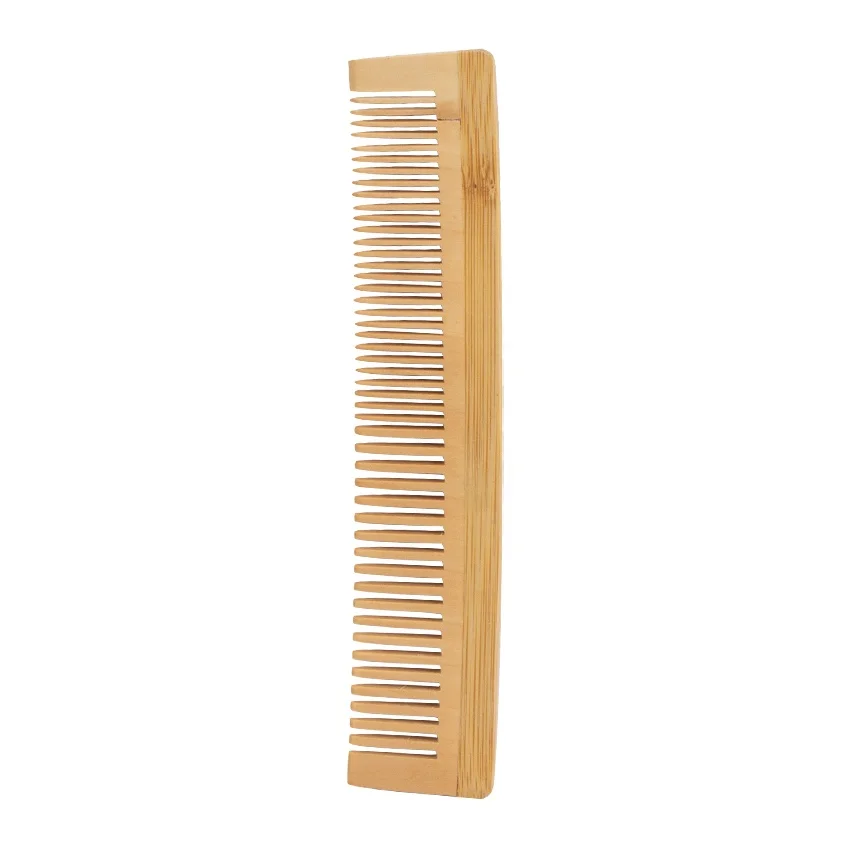 Custom Double Wide Tooth Bamboo Comb Home Hotel Salon Natural Hair Comb