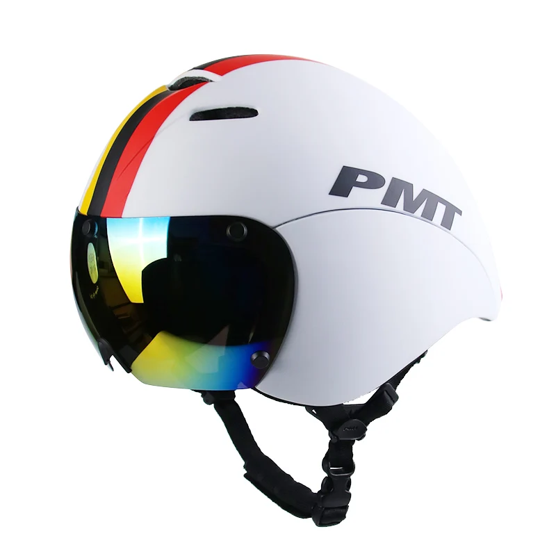 PMT factory direct triathlon helmet lightweight magnetic suction goggles integrated molding process bicycle helmet