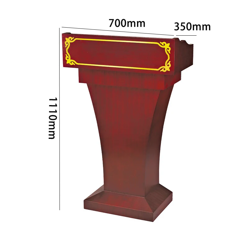 Modern Mahogany Hotel Rostrum Lectern Stands Church Pulpit & Reception Counter Registration Desk for School Mall & Hall Use