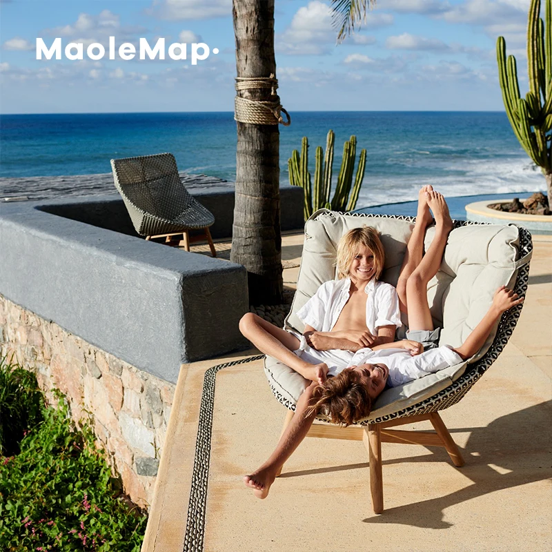 hotel furniture set restaurant aluminum garden backyard meble ogrodowe lounge swimming pool wicker relax modern outdoor chair