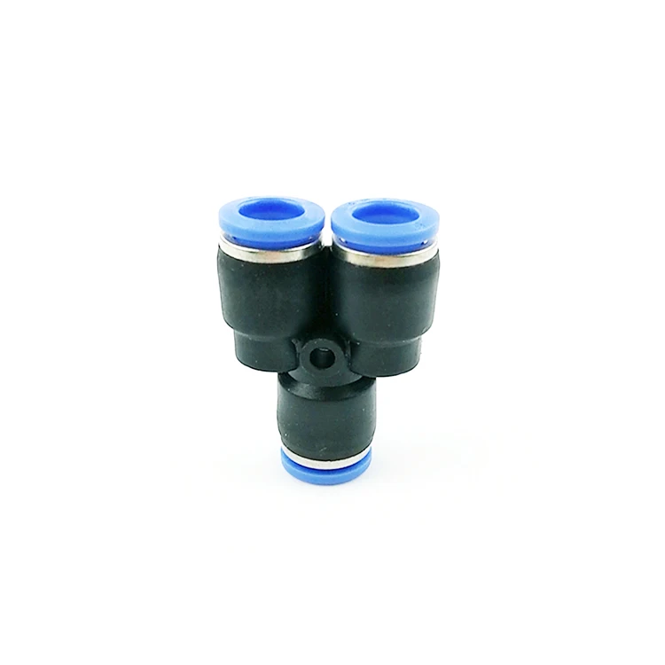 
TPY series plastic Y tee branch variable diameter pneumatic element tube fitting 