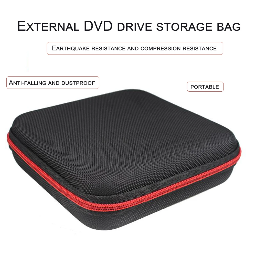 Suitable for external optical drive storage bag, burner protective case, mobile CD storage case, hard case, portable rope