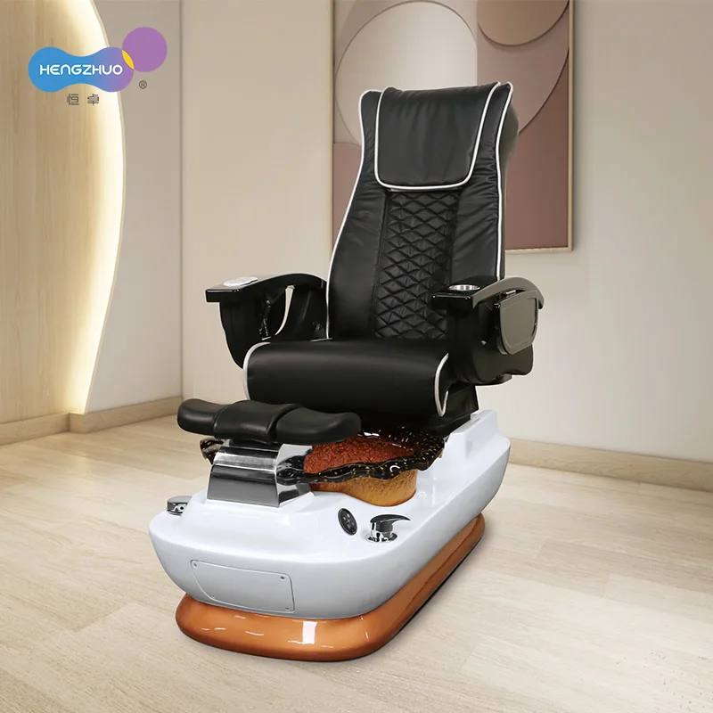 Электрический массажный стул для педикюра маникюрного салона из искусственной кожи стекловолокна раковина ног мебель спа-салона с гнездом и подстаканником