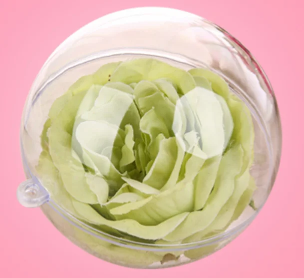 Personalized Hanging Clear Ball Custom Acrylic Plastic Christmas Crystal Xmas High Transparent Ball 2-40cm Ornament