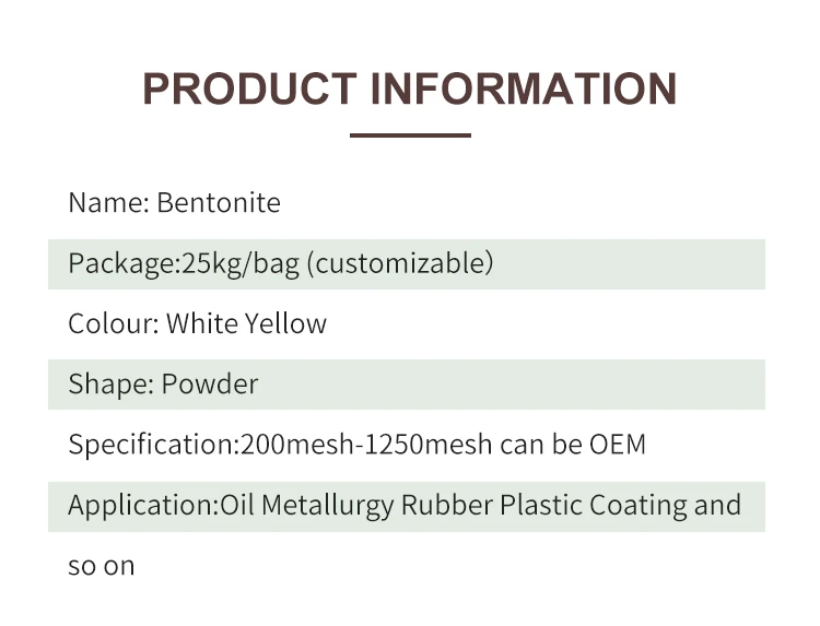Высококачественный бентонитовый пищевой бентонитовый порошок, Органическая бентонитовая глина