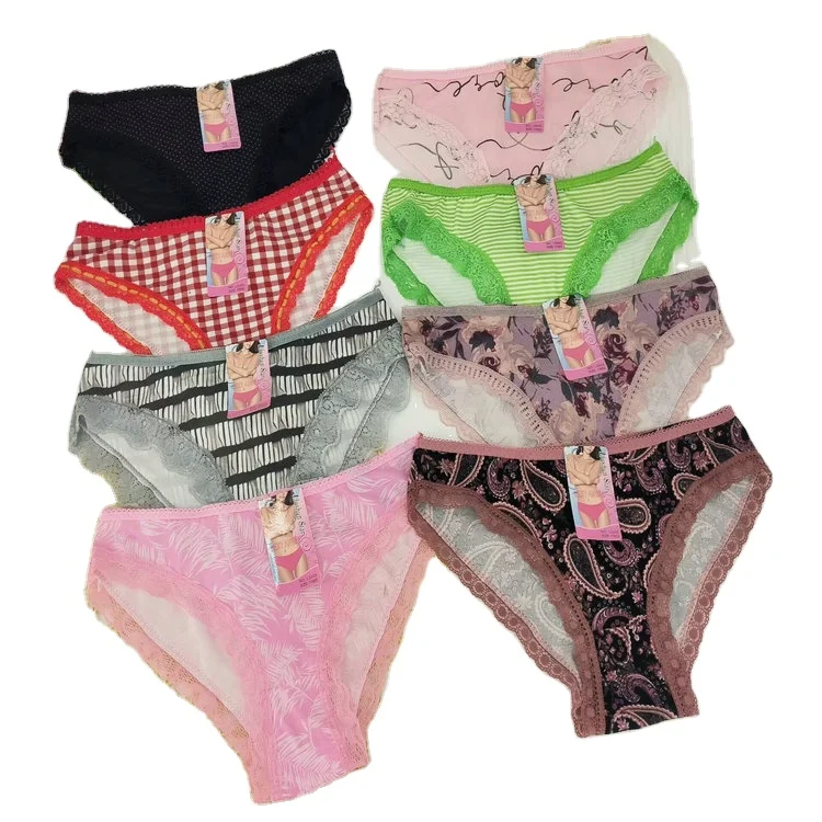 0.27 Dollar Model LAS009 Waist Free Wholesale Lace Boyshort Breathable Floral Underwear Women Plus Size Panties With Many Colors