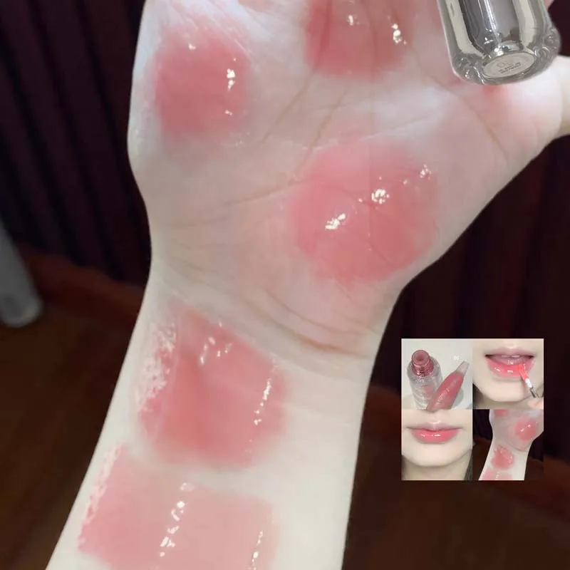 HERORAN Sugar Light Flow Mirror Water Sensitive Lip Gloss Moisturizing Cruelty-Free Vegan Hydrating Non-Stick Lip Lacquer