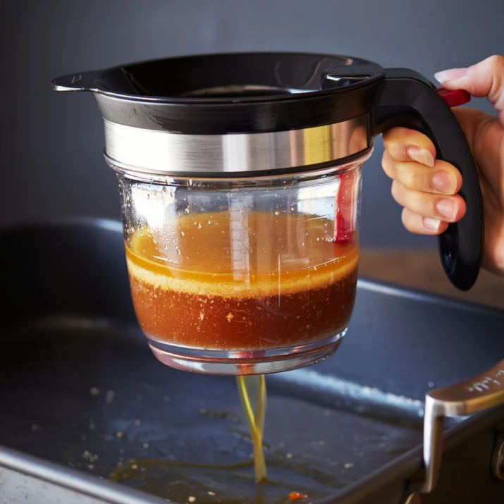 4 Cup Fat Gravy Separator Plastic Kitchen Oil And Grease Separator