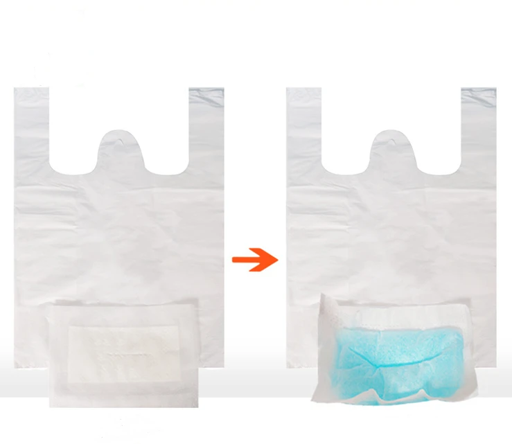 Absorbable Toilet Bag Disposable Water Absorption Factor Storage Bag Cleaning Travel Toilet Bag