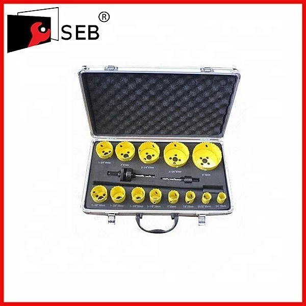 15pcs HSS M35 Bi-metal Hole Saw Set Hand Saw Set Tool