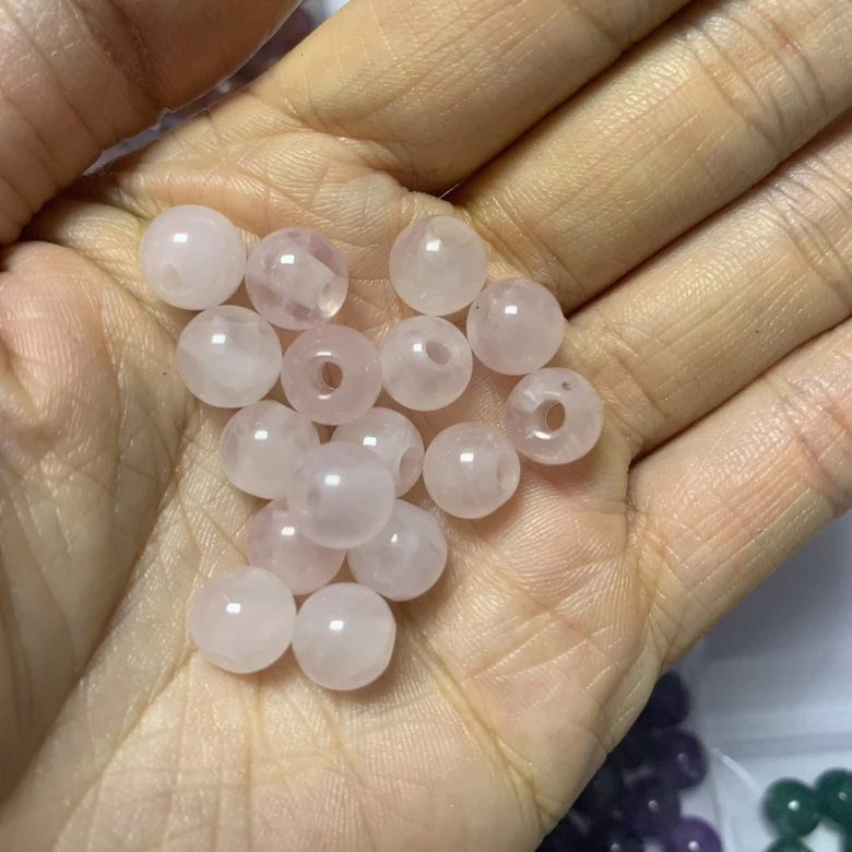 Big hole agate loose beads round stone wholesale natural gemstone loose beads for Jewelry Making  6mm 8mm 10mm 12mm