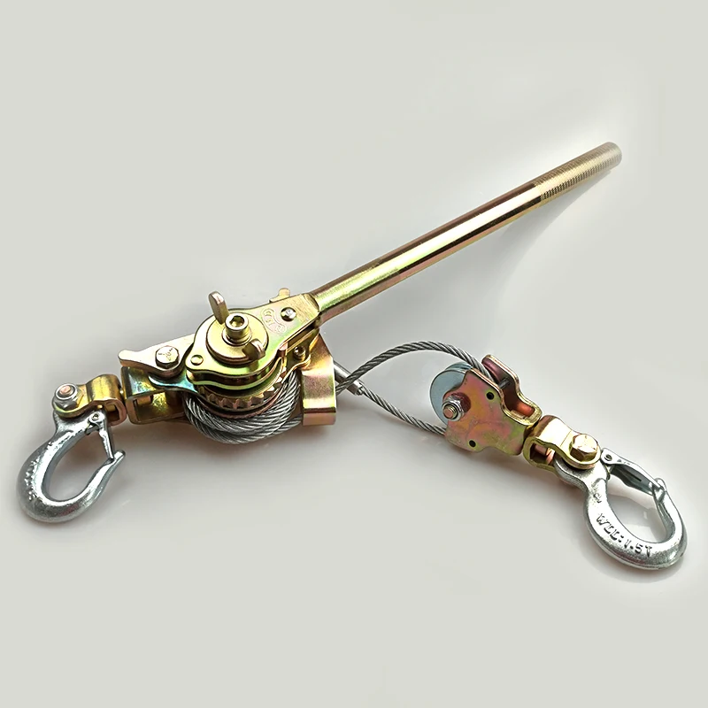 Manual mini hand winch puller ratchet wire rope cable puller