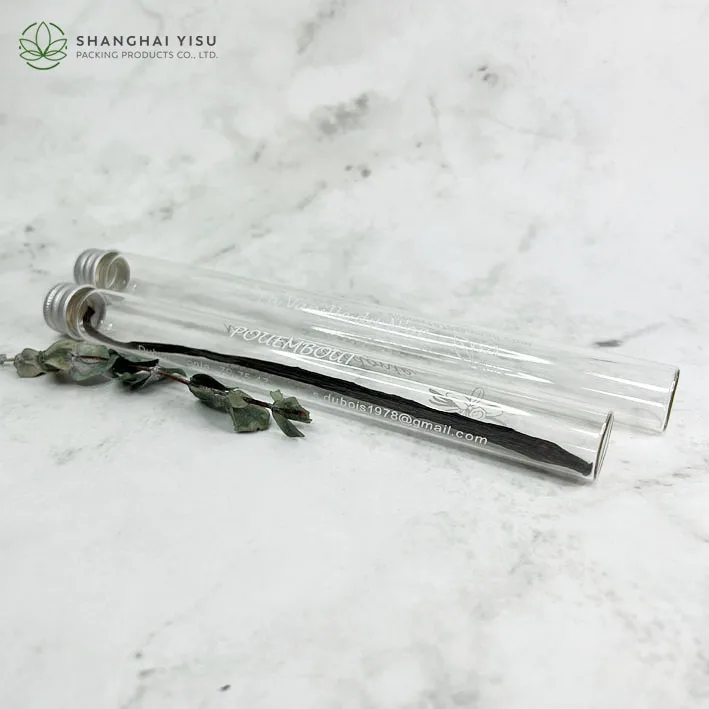 18x180mm 20x200mm Vanilla Vial Bottles Long Glass test Tubes with Screw Cap