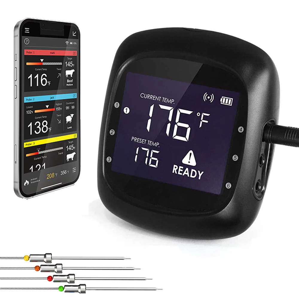 Wireless Bluetooth Steak Vlees Culinary Thermometre Cuisson Grilling Thermometer For Grilling And Cooking Pro-05