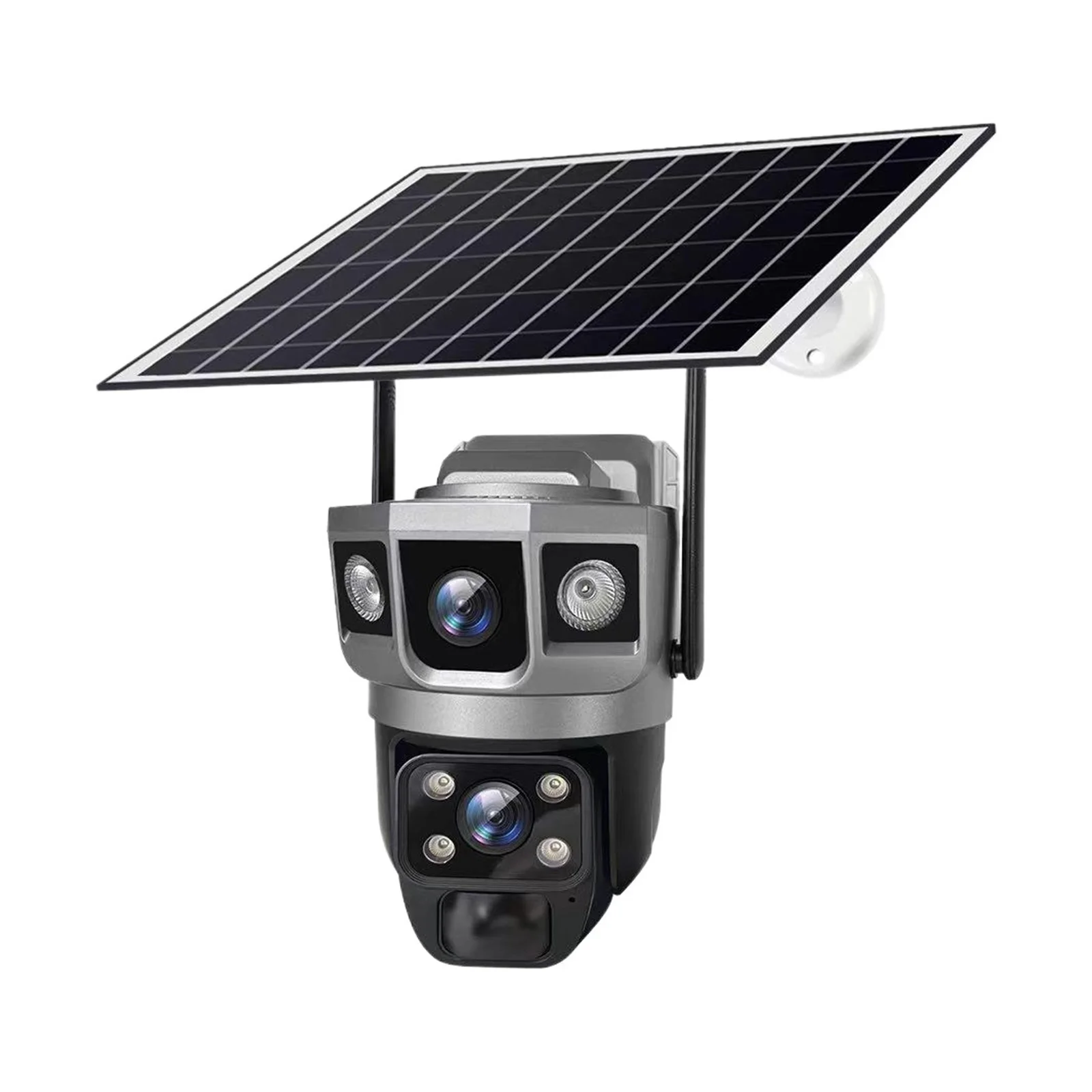 Senhuo Dual Lens Three Screen WIFI Solar 12MP 10X Zoom CCTV Outdoor Automatic Tracking Humanoid Detection Support IP66 Camera