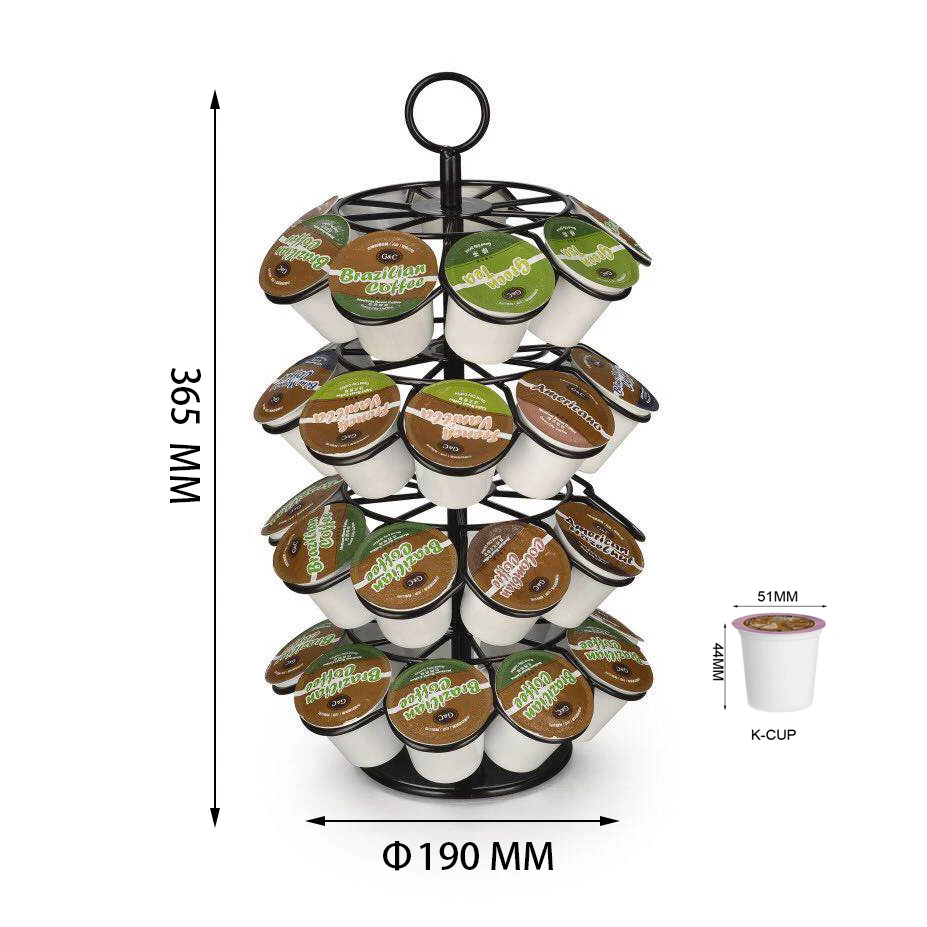 36 шт. черная Рождественская елка 360 градусов поворотный держатель кофейных капсул подходит для K-CUP combinacapsule