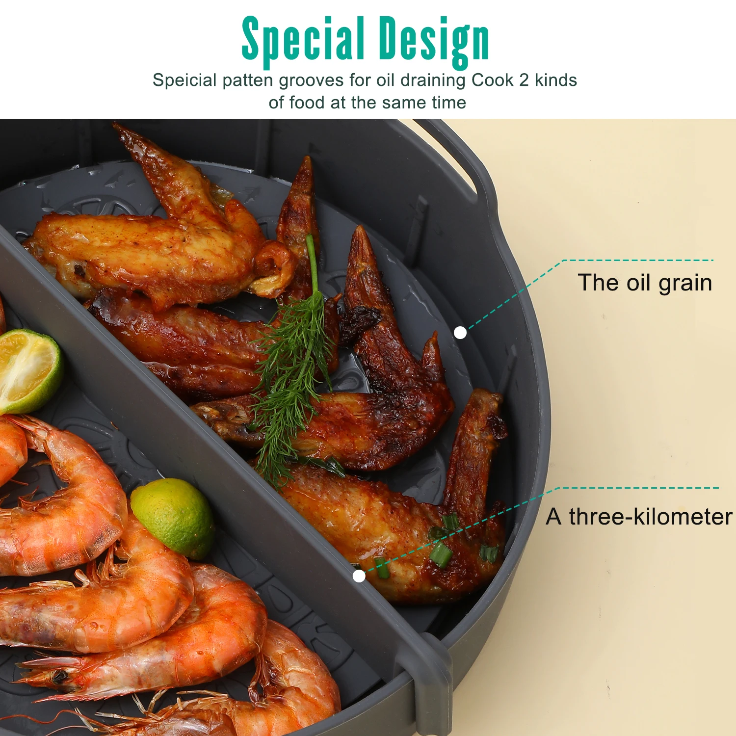 Wholesale Air Fryer Silicone Liners Reusable Round Food Grade Silicone Pan Baking Mat Square Available for air fryer liner