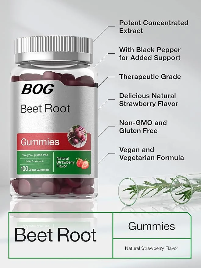 OEM/ODM Beet Root Gummies  60 Servings Beets Gummies Supplements Beet Gummy for Adults Button Shape