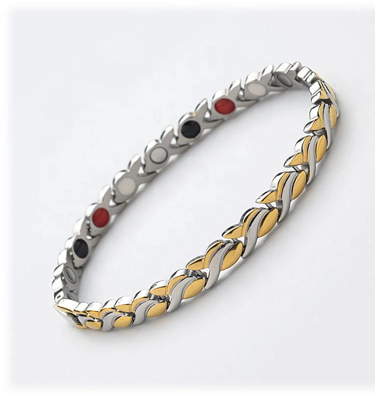 Natural stone energy bio magnetic bracelet scalar germanium positive energy bracelets quantum biomagnetic health bracelet
