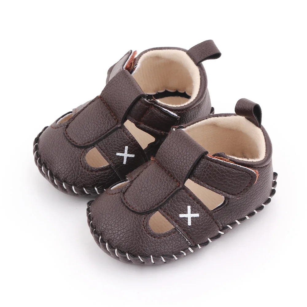 Summer Baby Girls Boys Sandals Genuine Leather Soft Bottom 0-6-12 Month Baby First Walkers Shoes