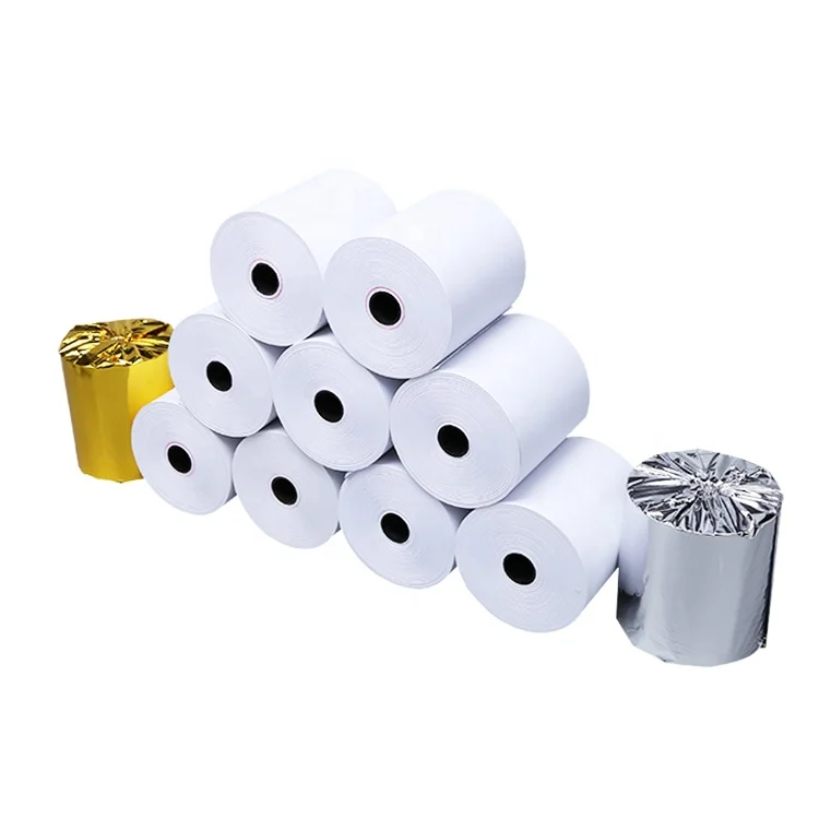 Powerful Direct Factory Pos Machine Paper Roll 80*50mm 75gsm Thermal Paper Roll 80mm Cashier Paper Roll