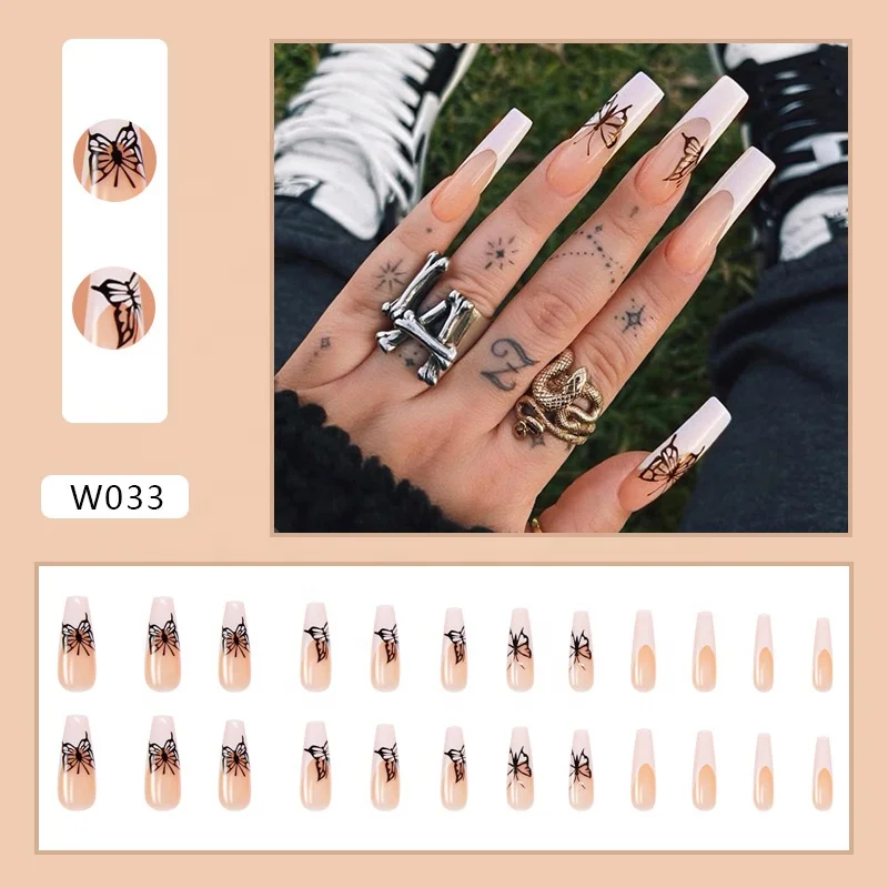 Ins Hot Sale Free Sample False Nails Various Color Wholesale Custom Long Press On Nails For Women
