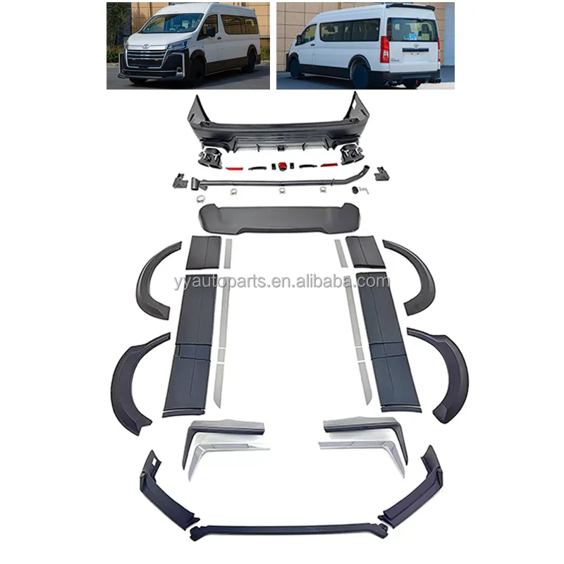 Auto Parts Car Bumpers Rear Diffuser Exhaust Tip For Toyota Hiace Body Kit 2019+