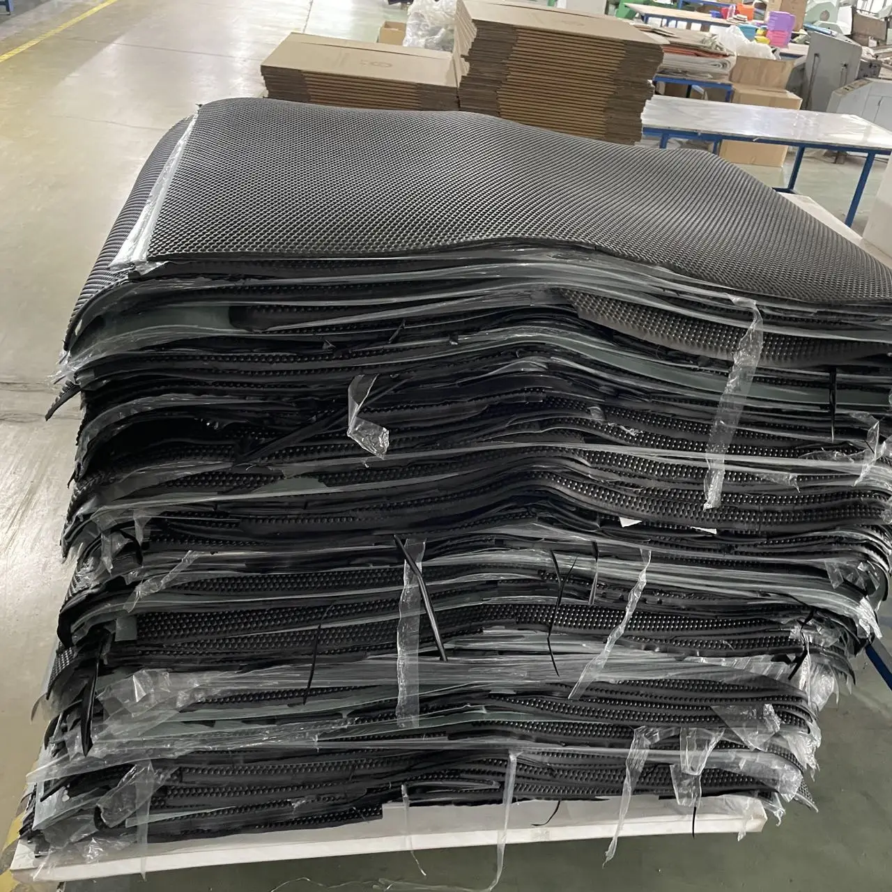 Hot sale eva pe foam outsole material sheets for slipper sole in stock honeycomb texture black 6mm green 3mm