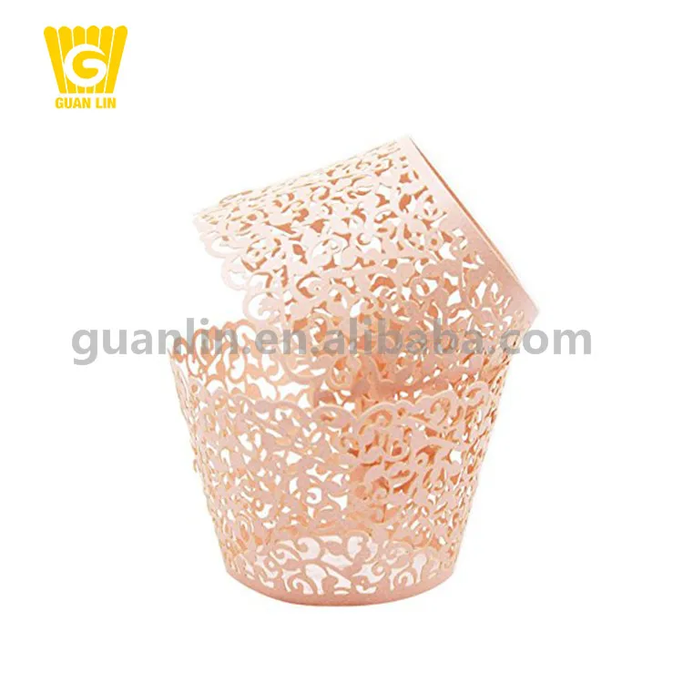 Designer decorative party use clear small custom cupcake liners wrapper