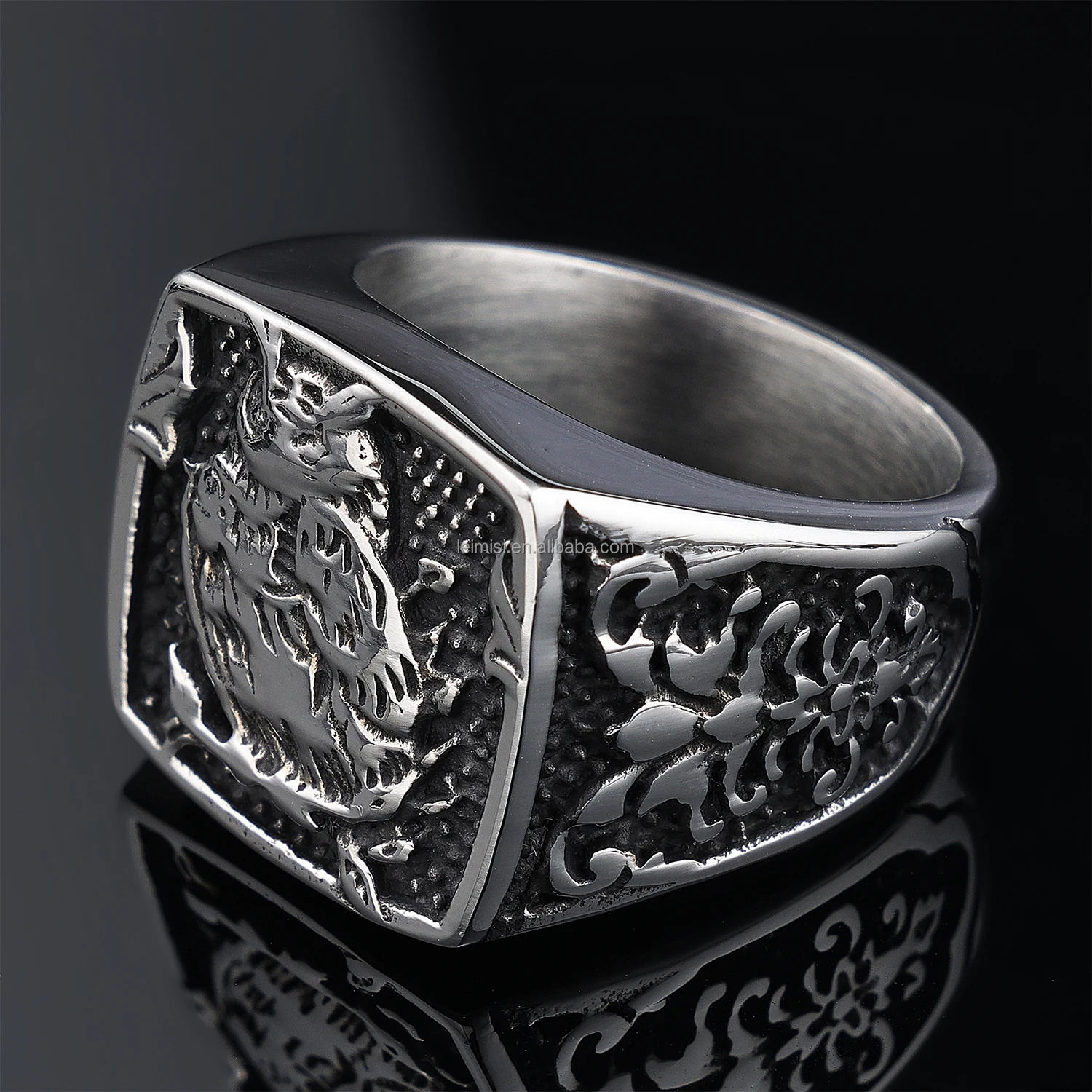 Unisex Personalized Protection Large Statement Old Wise Bird Night Owl Animal Band Ring For Men Women