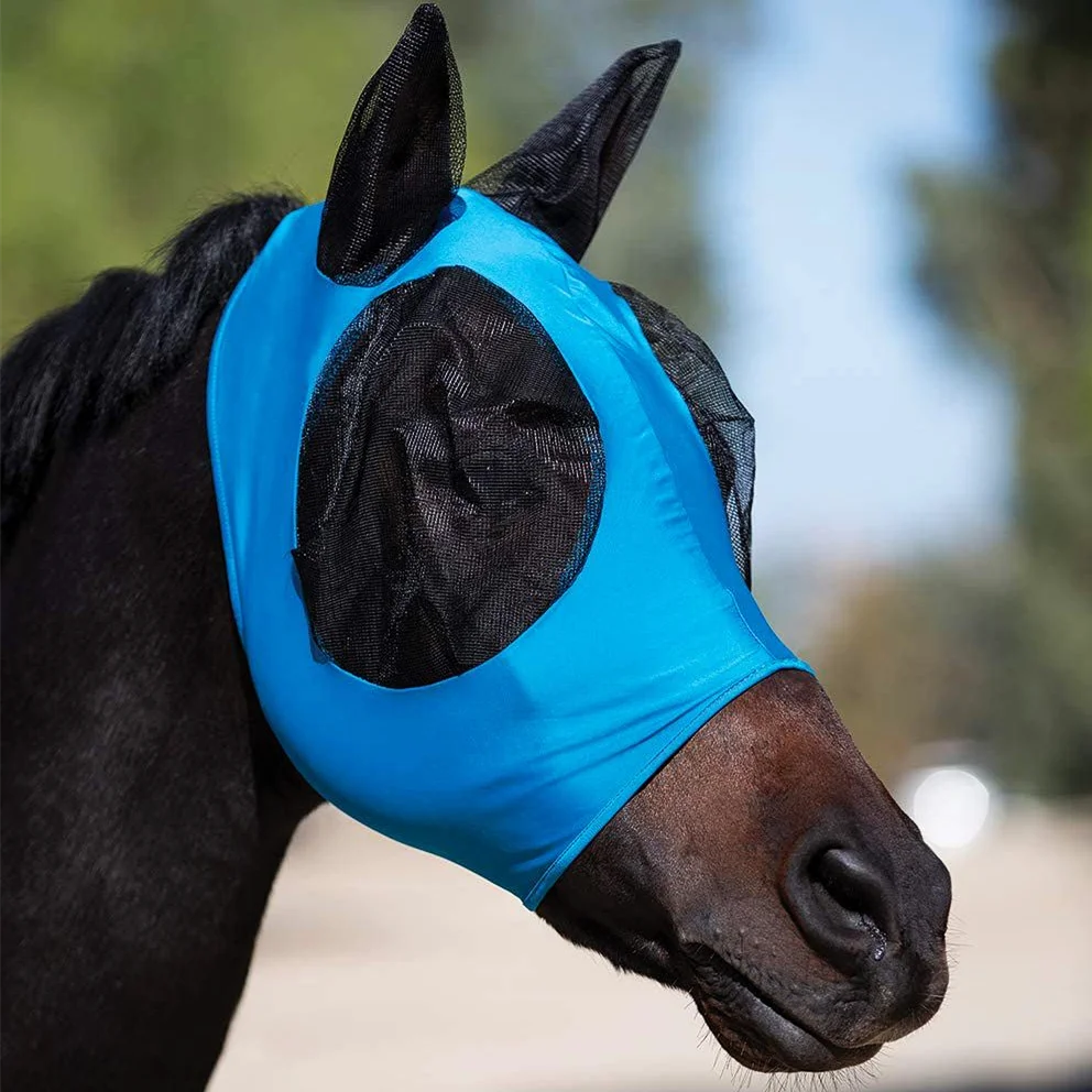 2022 New Style Breathable Safety Anti-mosquito Insect Fly-proof Equestrian Donkey Horse Mask