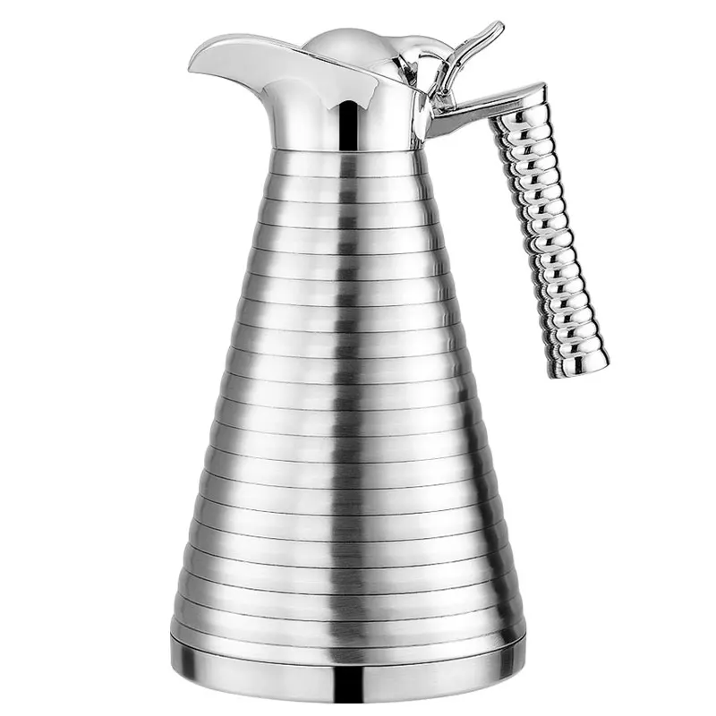 New arrival wave design large capacity thermos vacuum flask stainless steel water kettle coffee pot