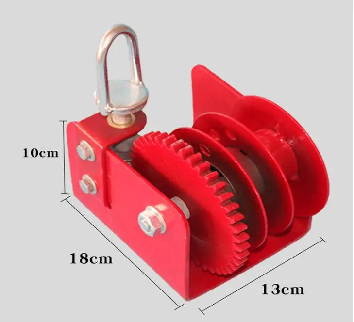 Factory price poultry cable free winch system Manual Hand Poultry Farm Lifting Winch for chicken feeding drinking system