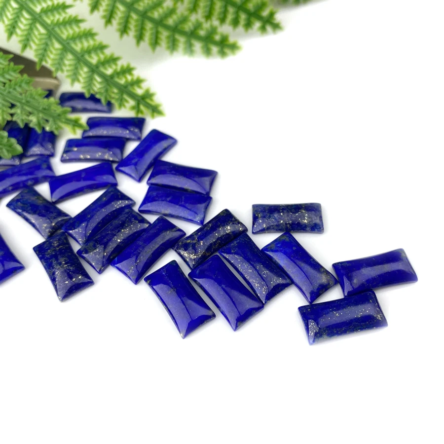 Natural Lapis Lazuli Gems Custom Cut Size Shape Wholesale High Quality Rectangle Loose Cabochon Gemstone Lapis Lazuli