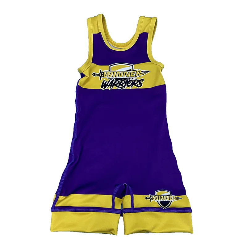 Cheap price Custom printing Sportswear Weightlifting Singlet Suit Wrestling Singlets